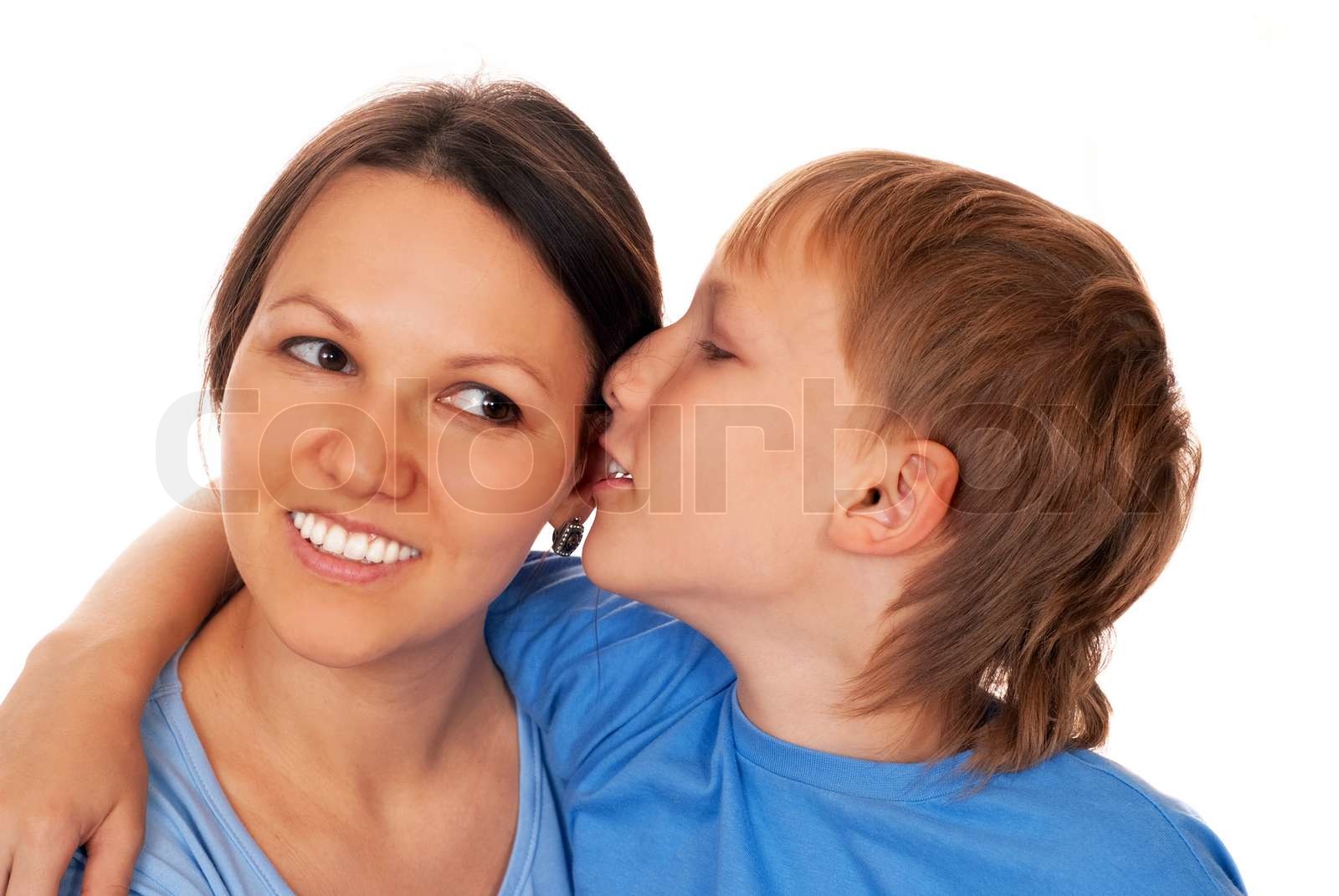 mother holding her smiling son | Stock image | Colourbox