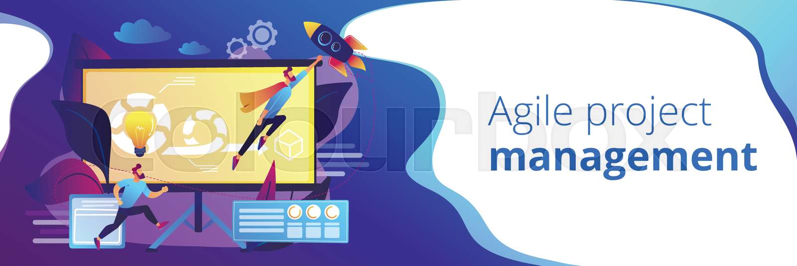 Agile project management concept banner header. | Stock vector | Colourbox