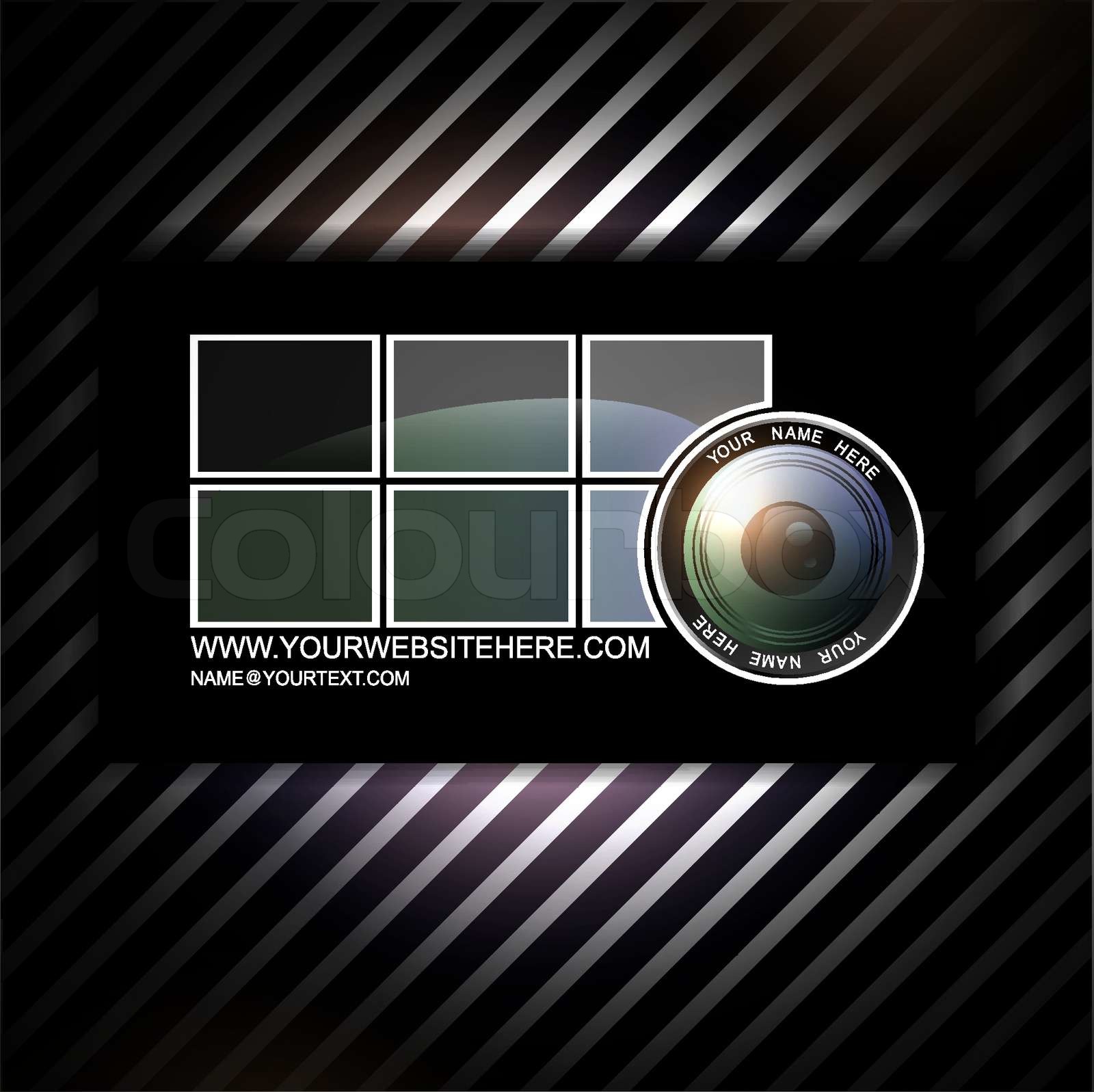 fotograf visitkort skabelon Stock vektor Colourbox
