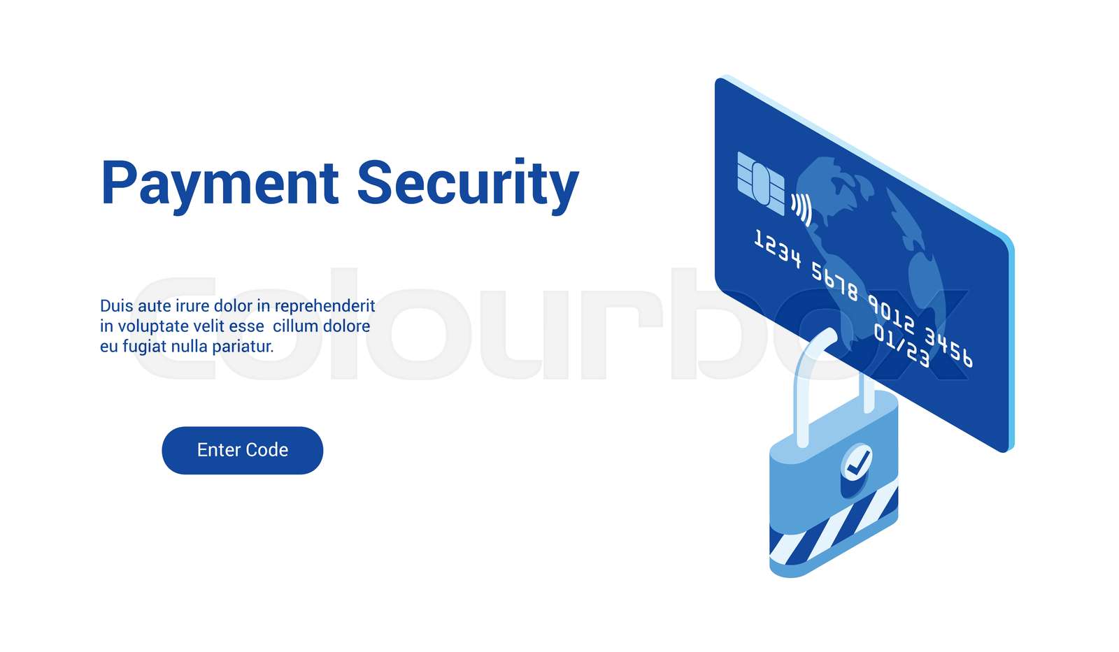 payment security 3d template 2 | Stock vector | Colourbox