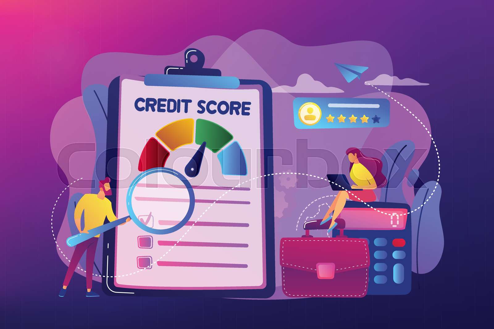 Credit rating concept vector illustration. Stock vector Colourbox