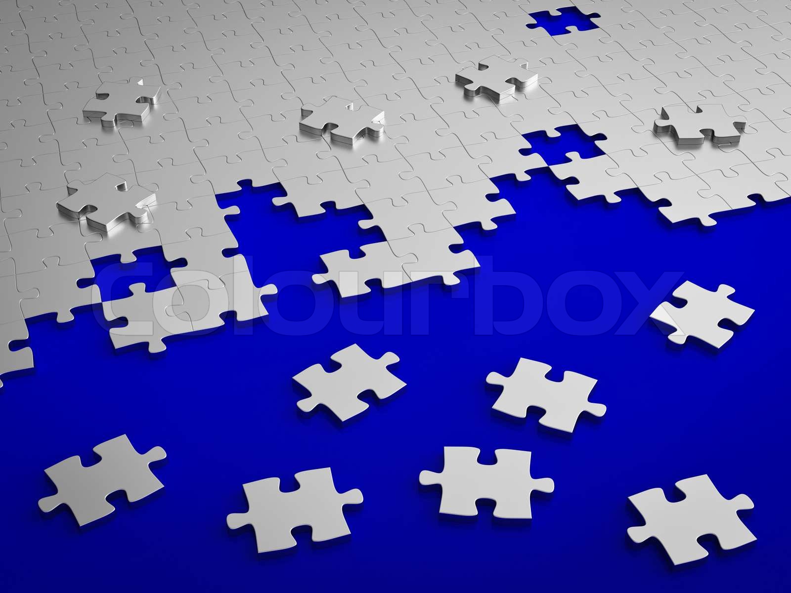 Jigsaw puzzle metal | Stock image | Colourbox