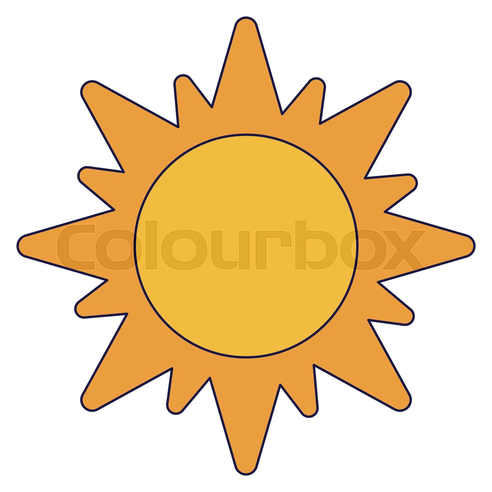 Sun solar symbol isolated | Stock vector | Colourbox