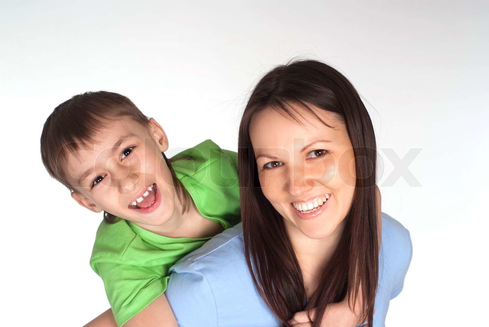 mom and son smiling | Stock image | Colourbox