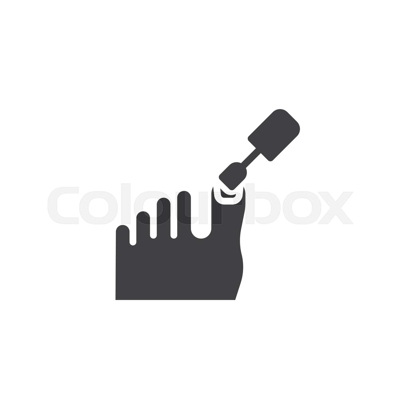 Foot fingers pedicure vector icon Stock vector Colourbox
