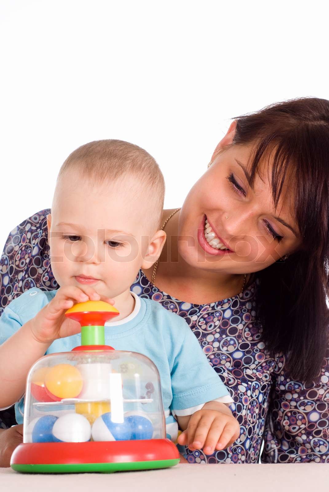 mom playing with kid Stock image Colourbox