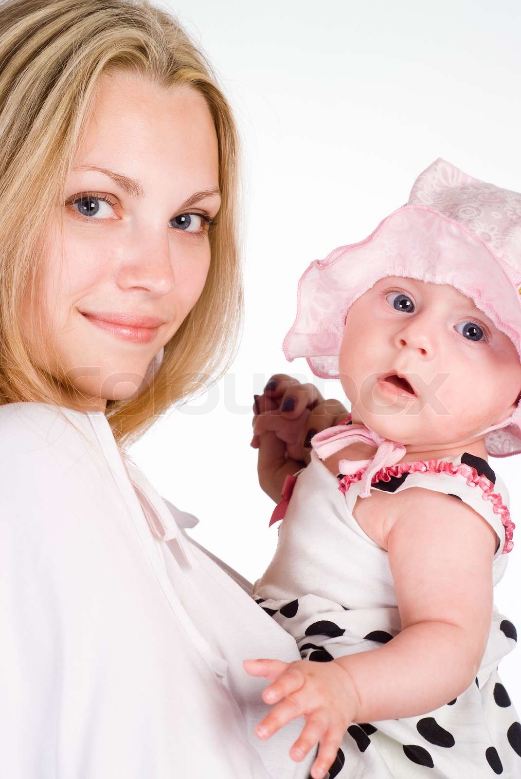 cute baby with mom | Stock Bild | Colourbox