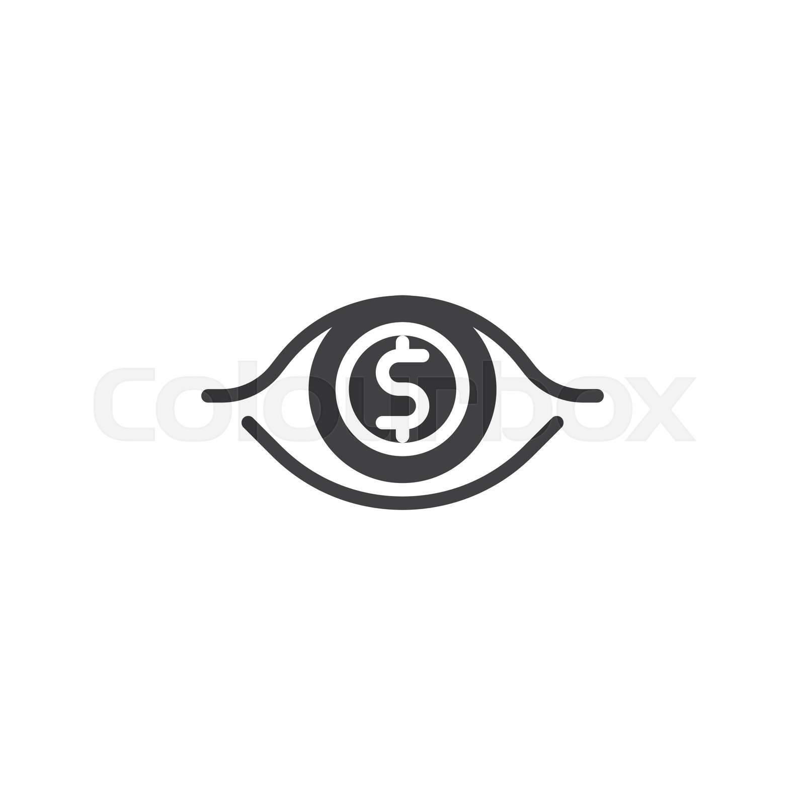 Money eye vector icon Stock vector Colourbox
