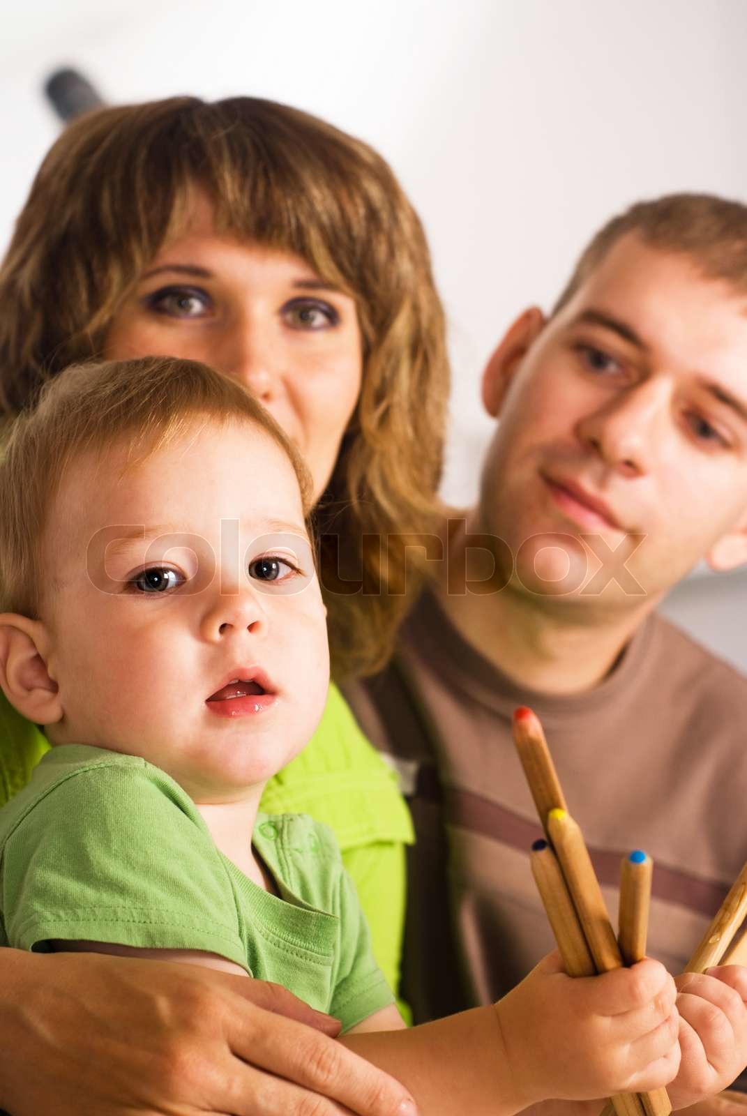 sød familie tegning | Stock foto | Colourbox