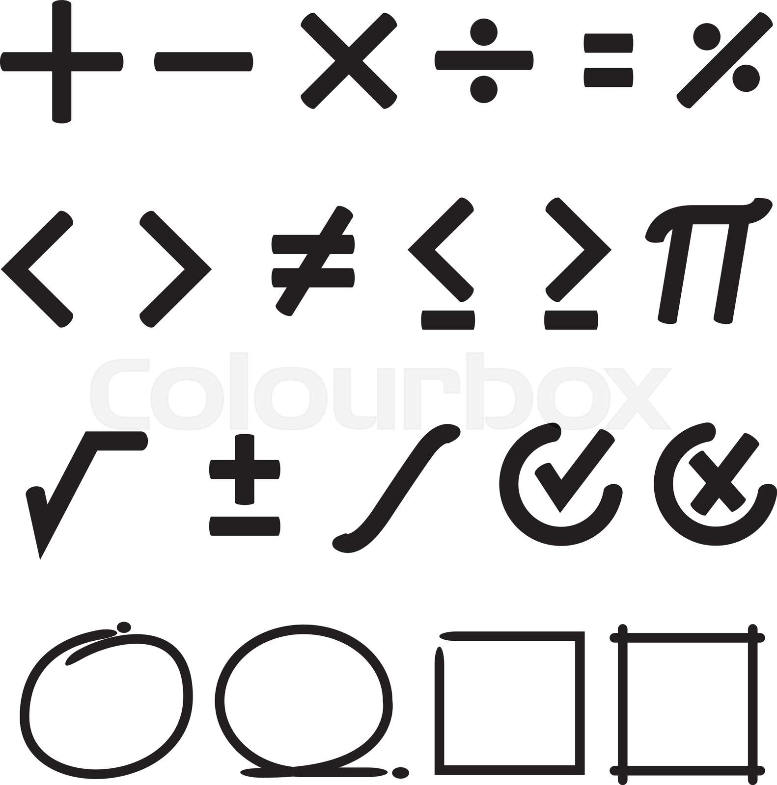 math signs | Stock vector | Colourbox