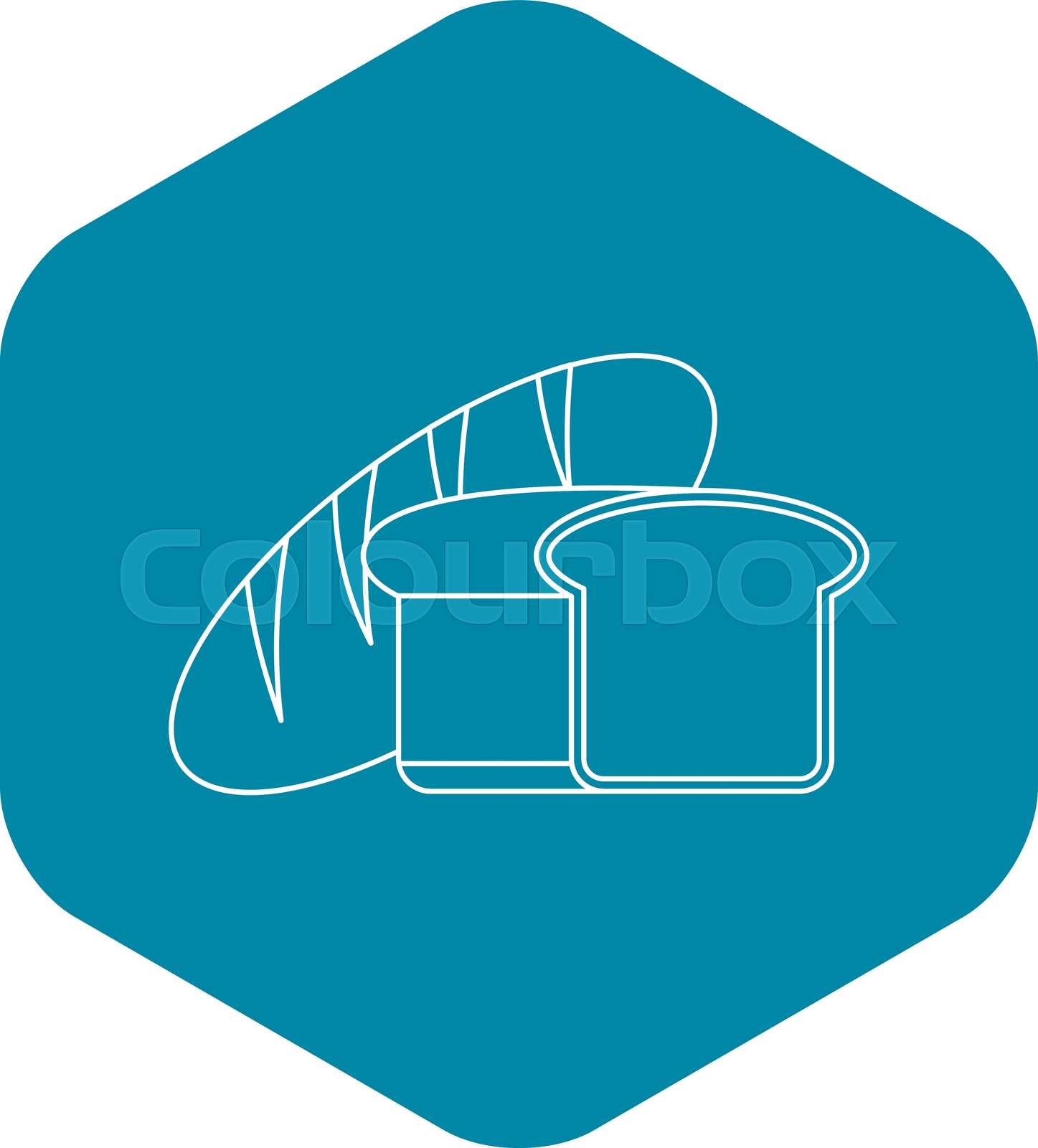 brot, kontur, icon | Stock-Vektor | Colourbox