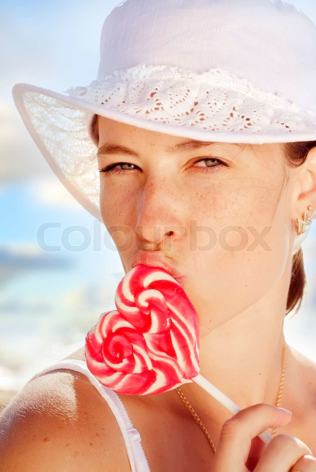 hübsch, lolli, blau | Stock Bild | Colourbox