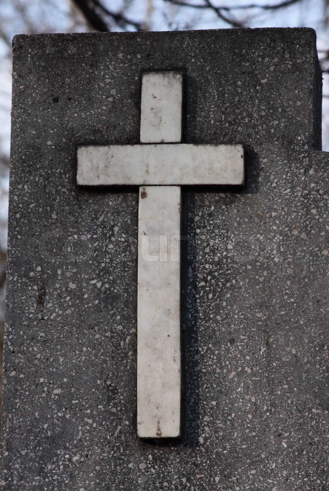 Gravestone cross | Stock image | Colourbox