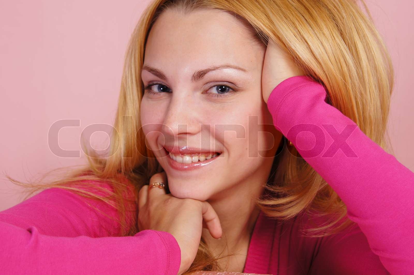 ginger girl portrait Stock image Colourbox