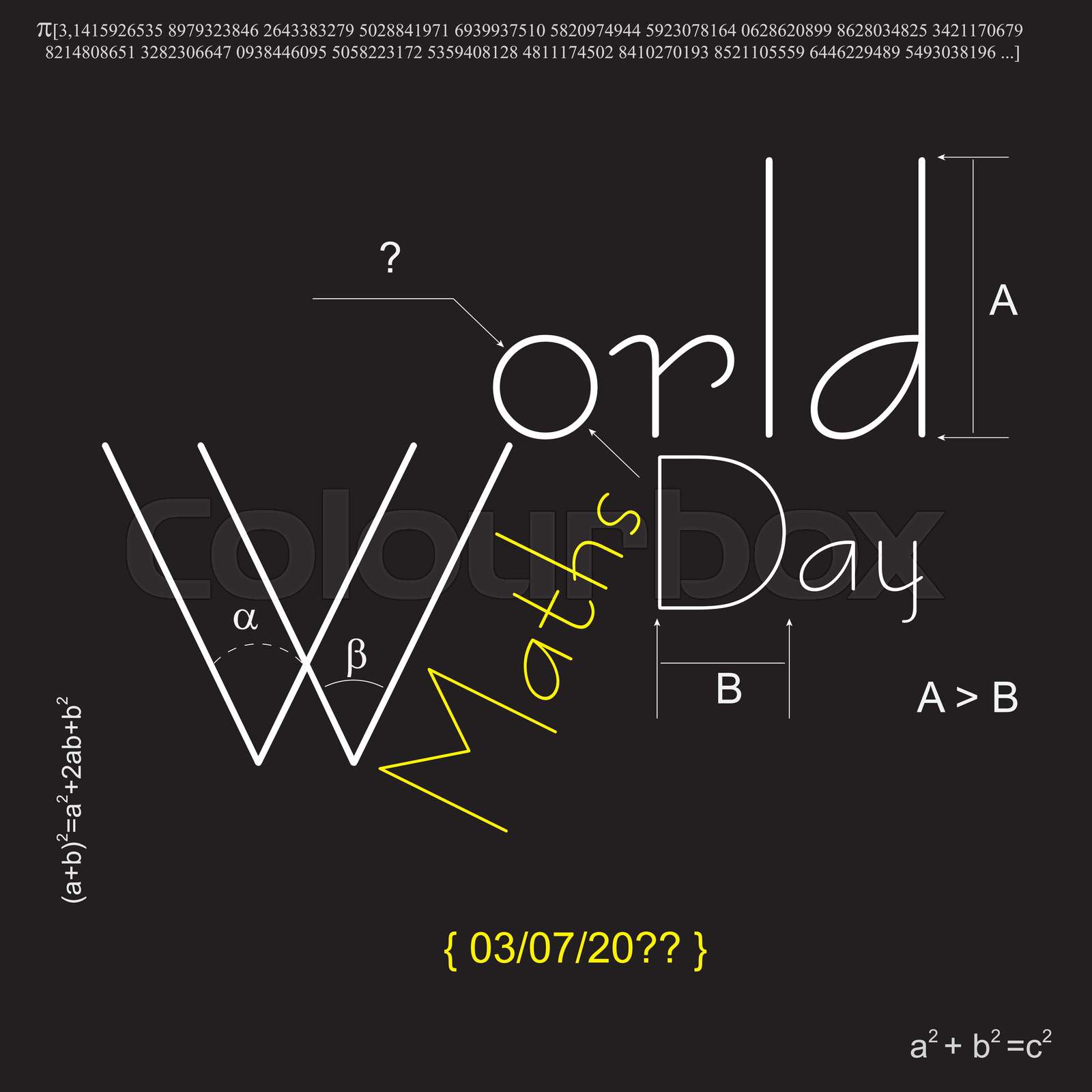 World Mathematics Day Banner | Stock vector | Colourbox