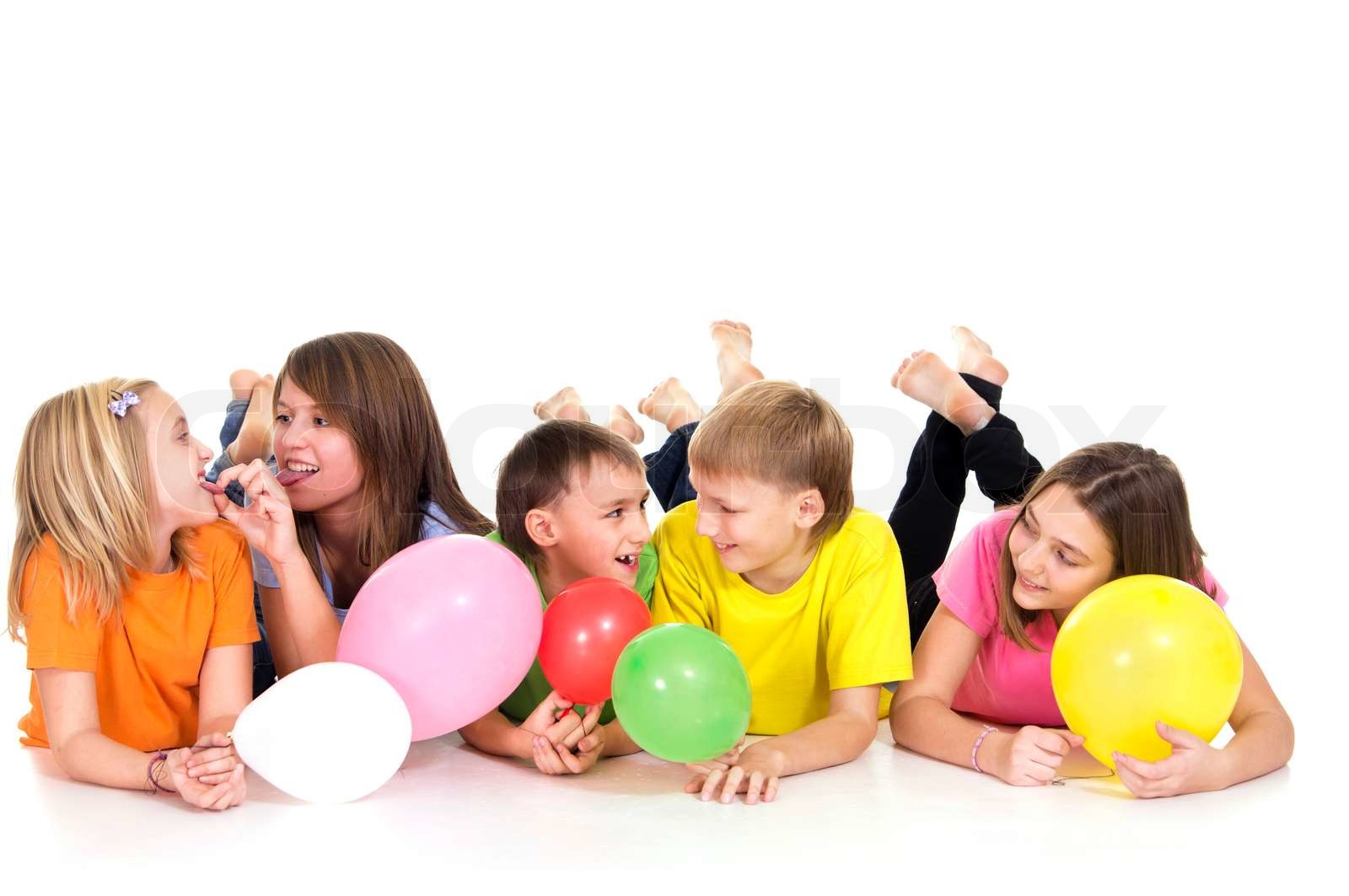 happy kids portrait | Stock Bild | Colourbox