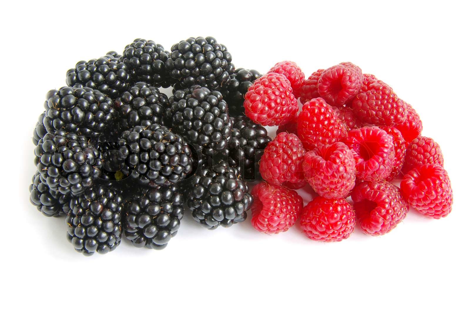 Himbeeren Und Brombeeren Stock Bild Colourbox