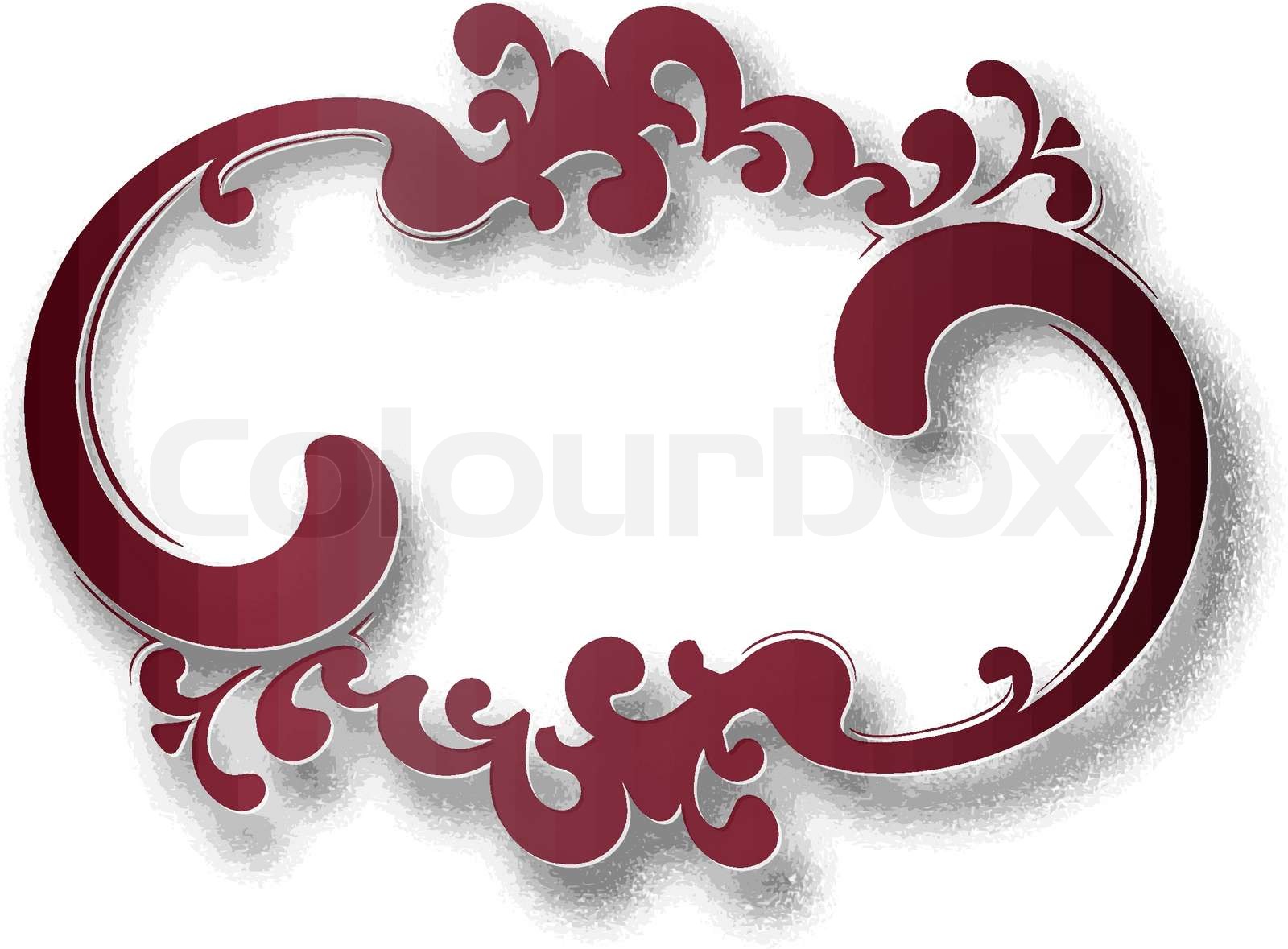 Beautiful oval frame Vector | Stock vector | Colourbox