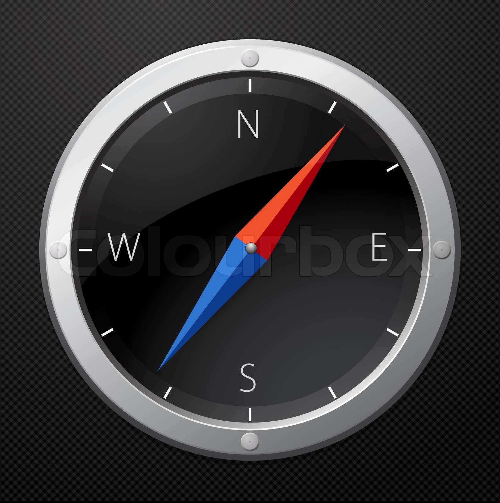 Black compass | Stock vector | Colourbox