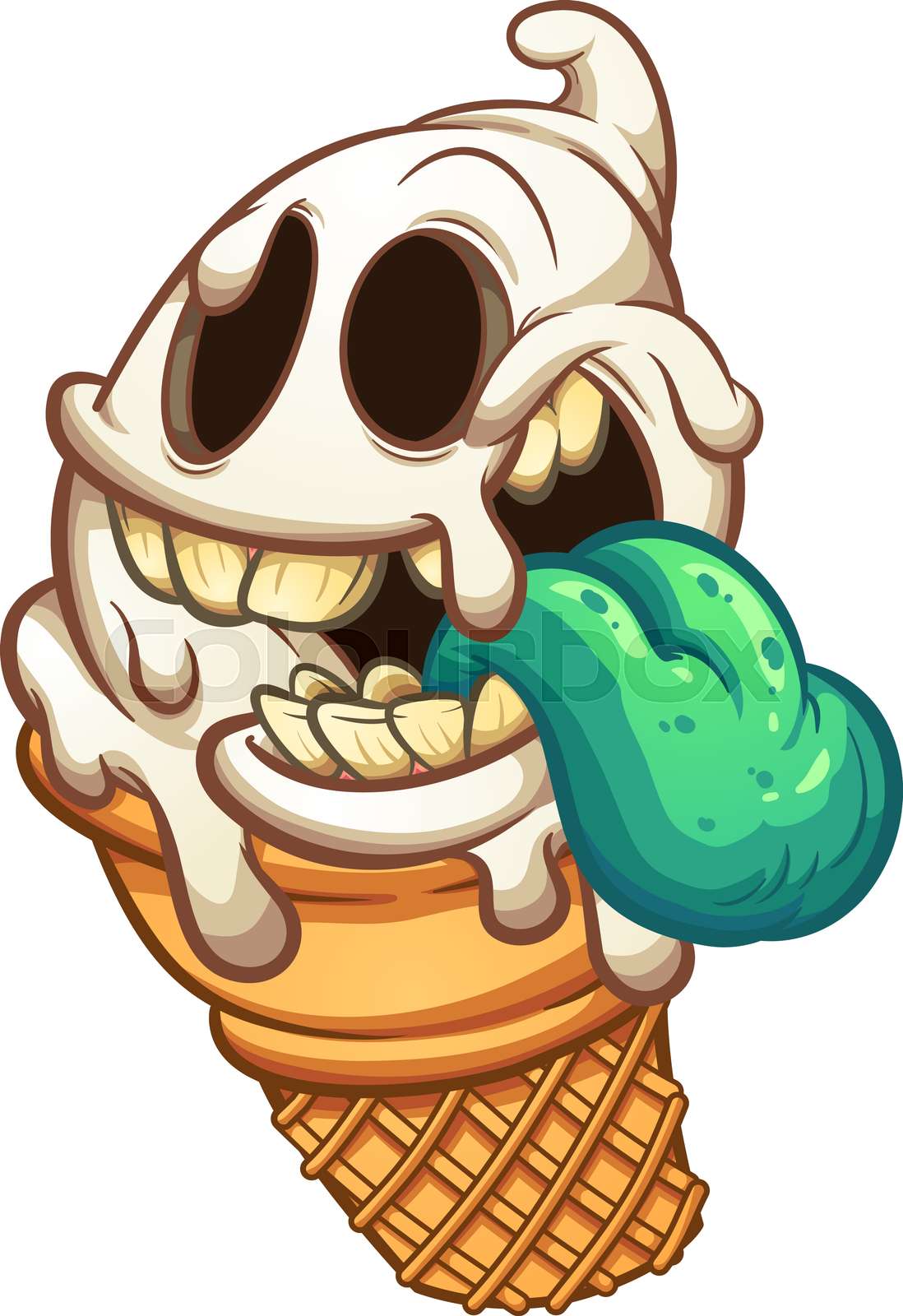 Ghost ice cream | Stock vector | Colourbox