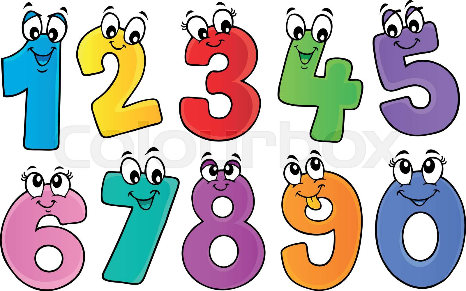 Cartoon Numbers Clipart