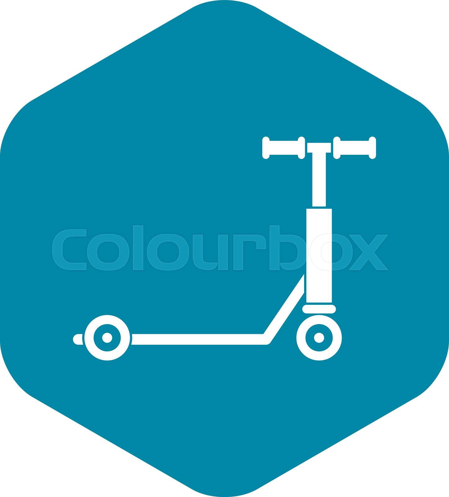 motorroller, icon, einfach | Stock-Vektor | Colourbox