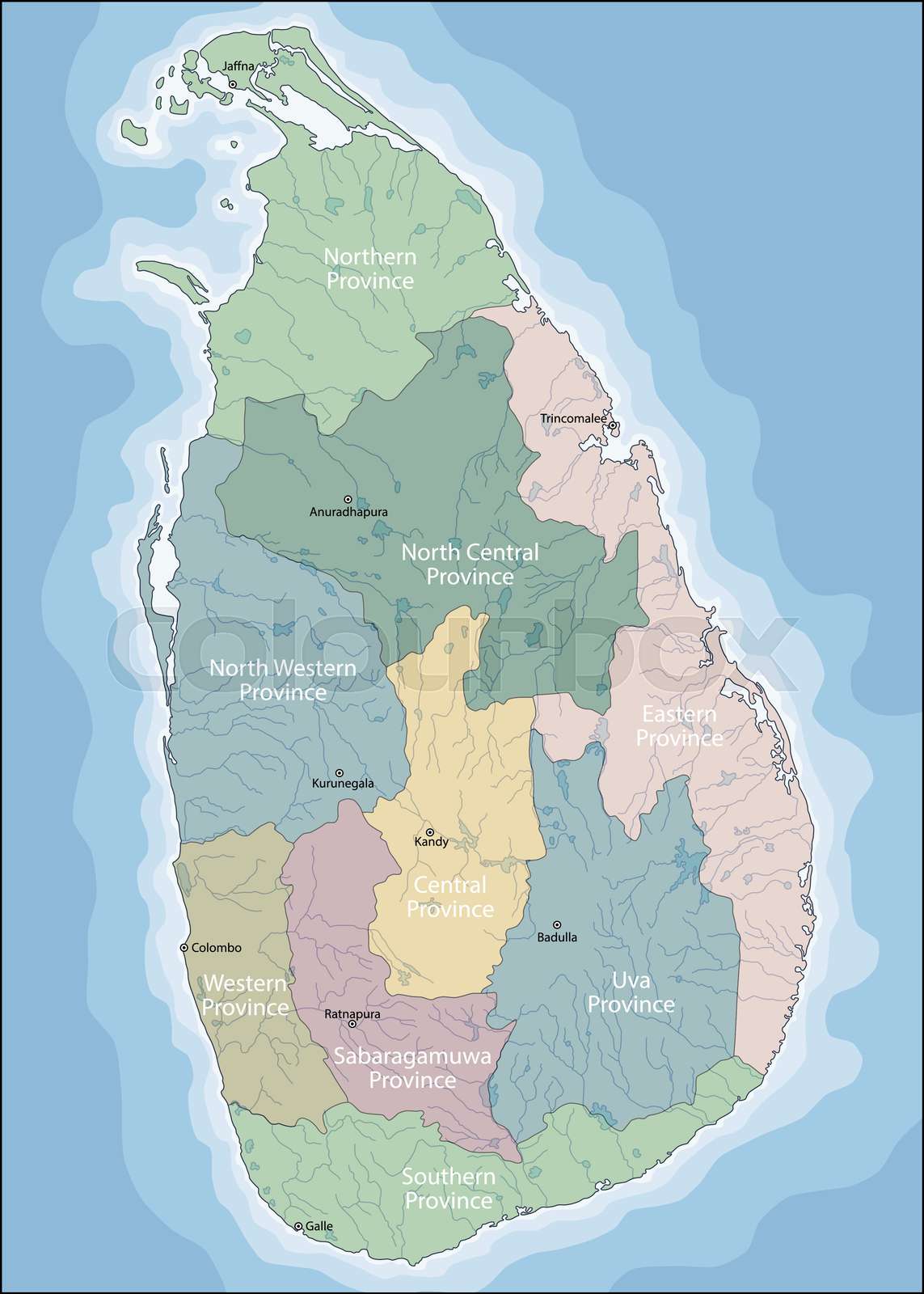 Where Is Ravan Lanka Map Sri Lanka map | Stock vector | Colourbox