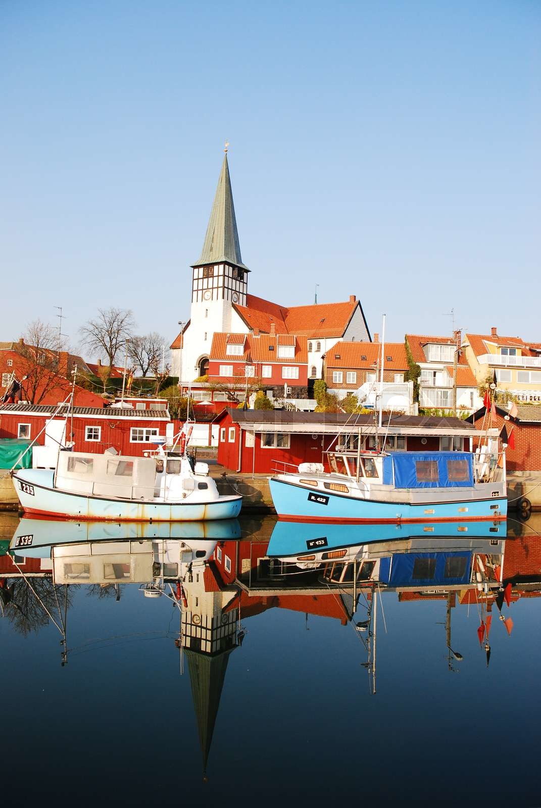 Rønne Stadt Popularitätswert perfekt Stock Bild Colourbox