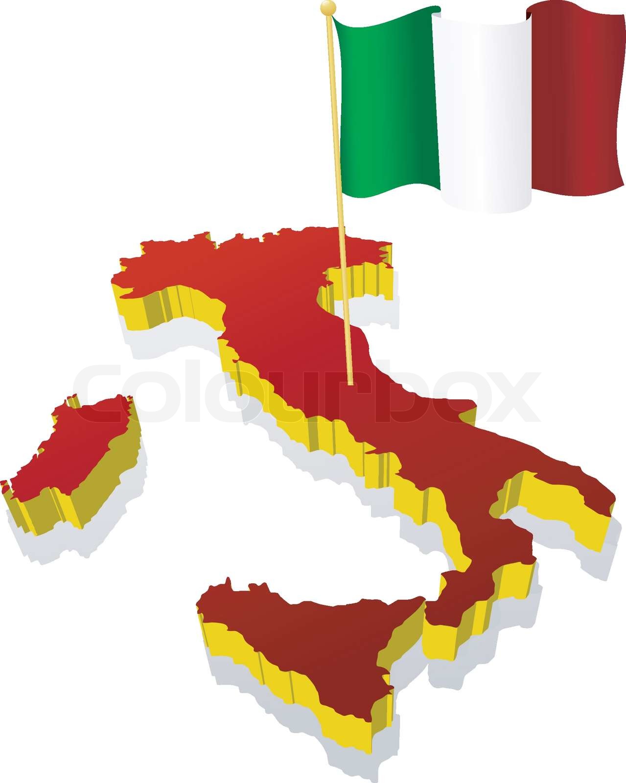 italien, kort, flag Stock vektor Colourbox italien, kort, flag Stock vektor Colourbox