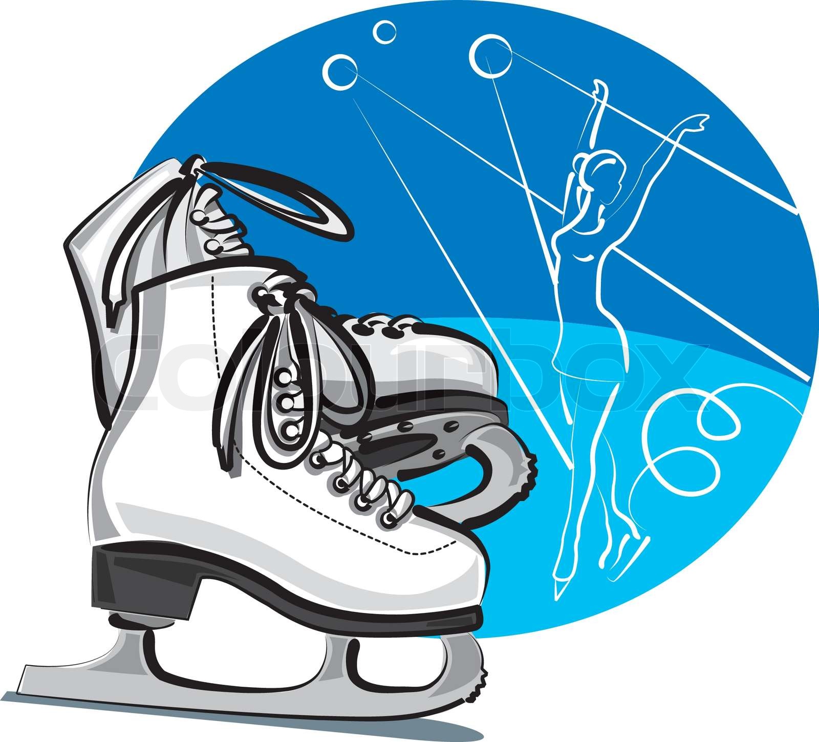 figure skates Stock vector Colourbox