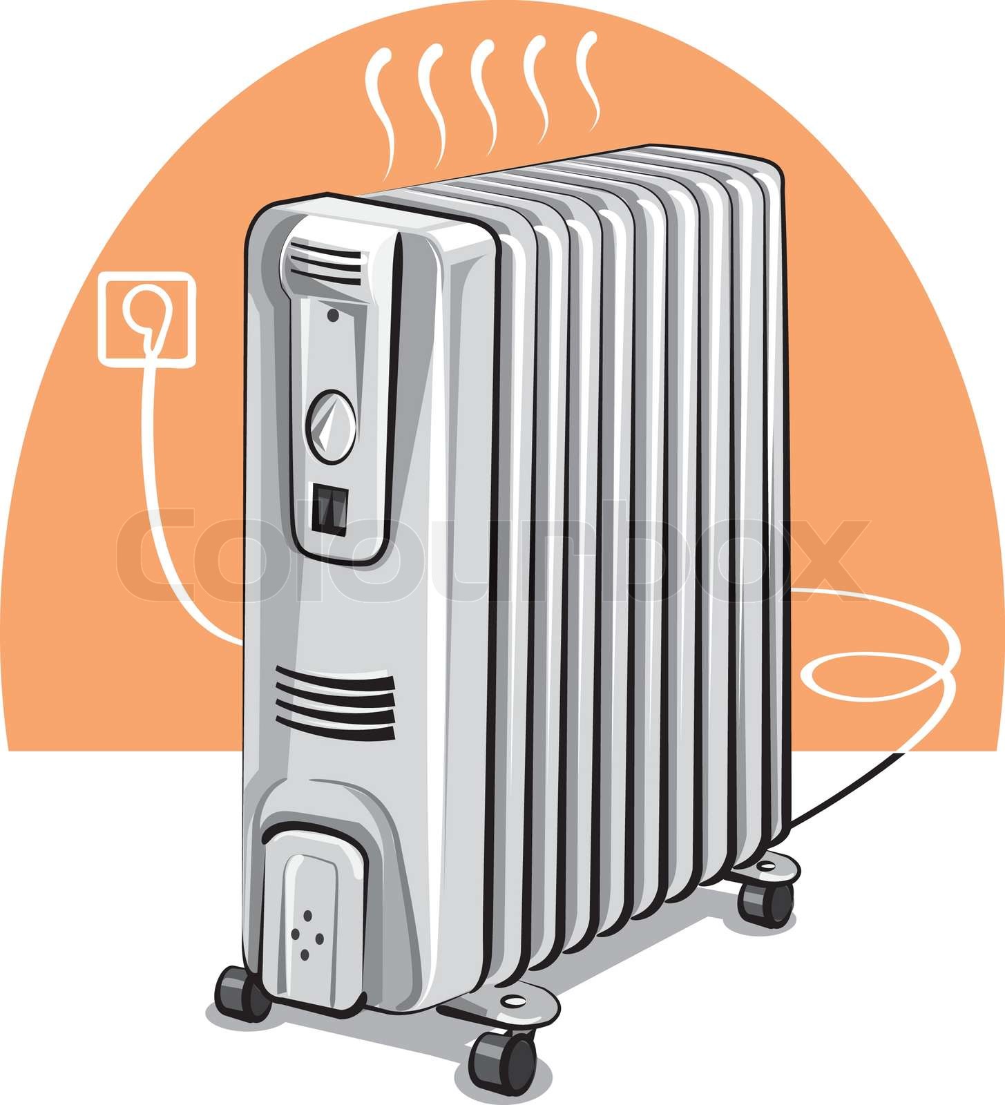 Electric oil heater Stock vector Colourbox