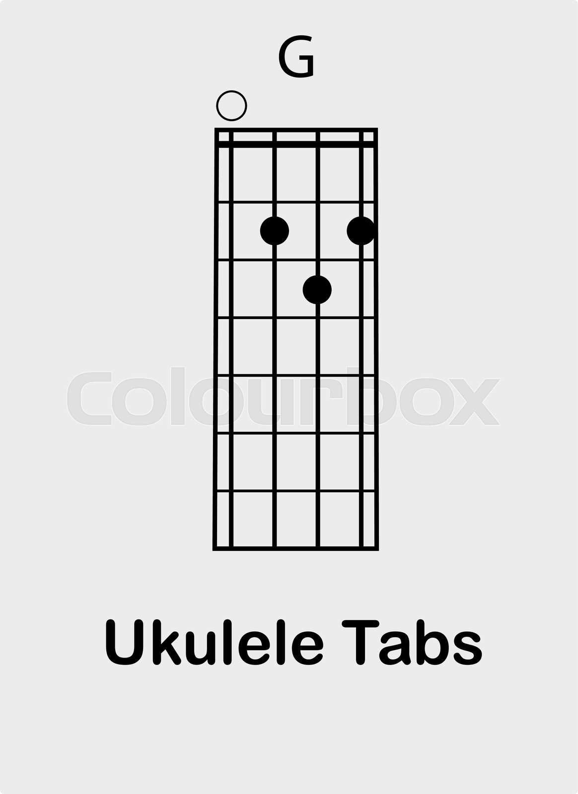 Ukulele chords G major Stock vector Colourbox