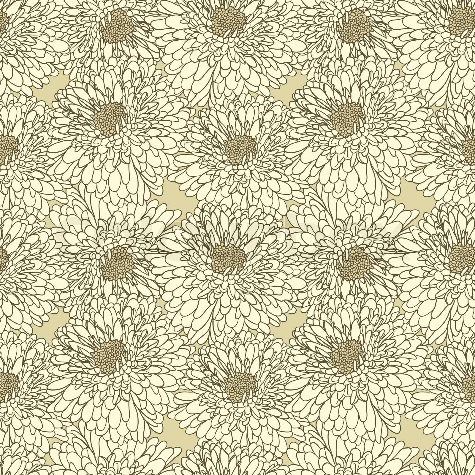 Floral Seamless Wallpaper Stock Vector Colourbox