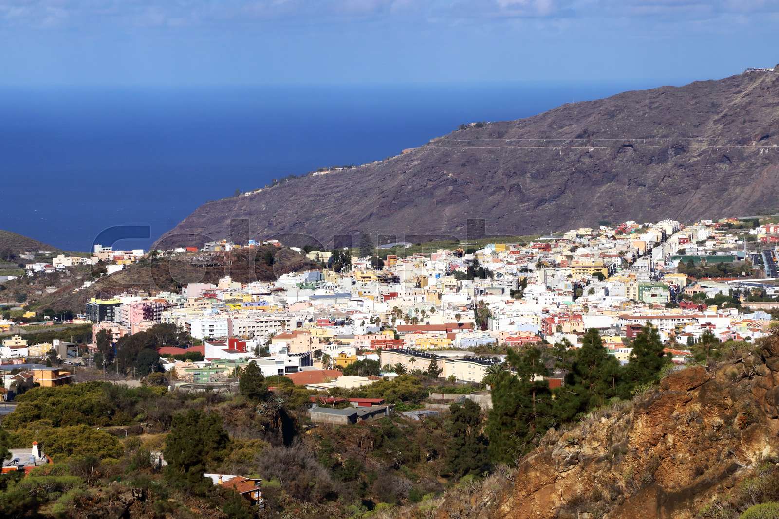The old town of Los Llanos de Aridane on Canary island La Palma Stock The old town of Los Llanos de Aridane on Canary island La Palma Stock