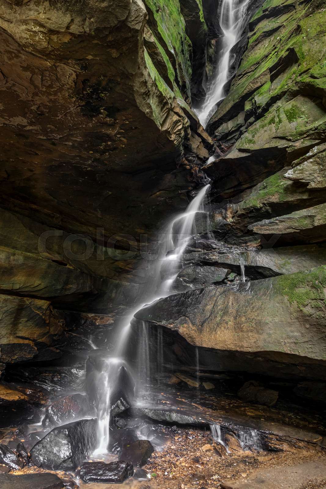 Broken Rock Falls Stock image Colourbox