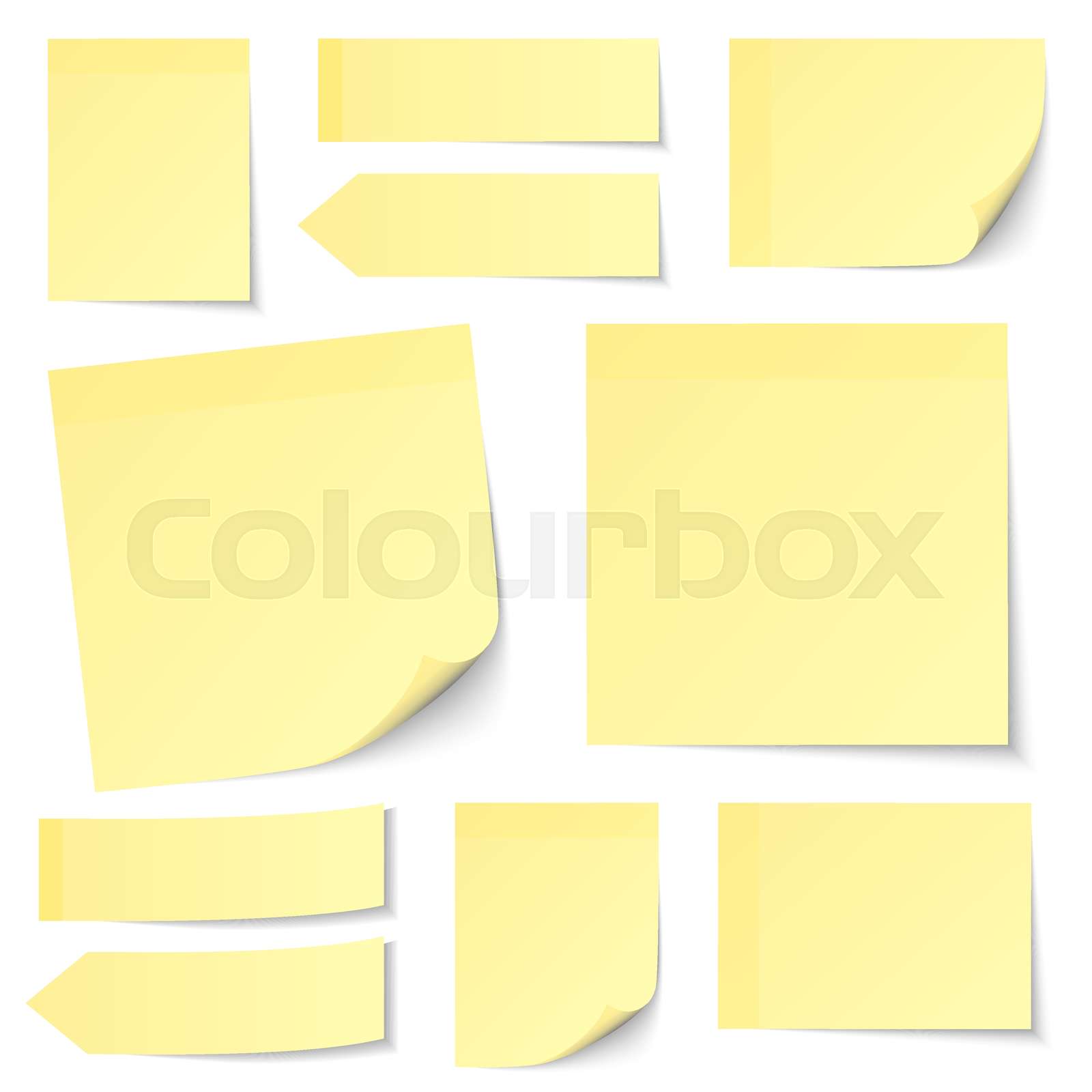 it, zettel, postit Stock vector Colourbox