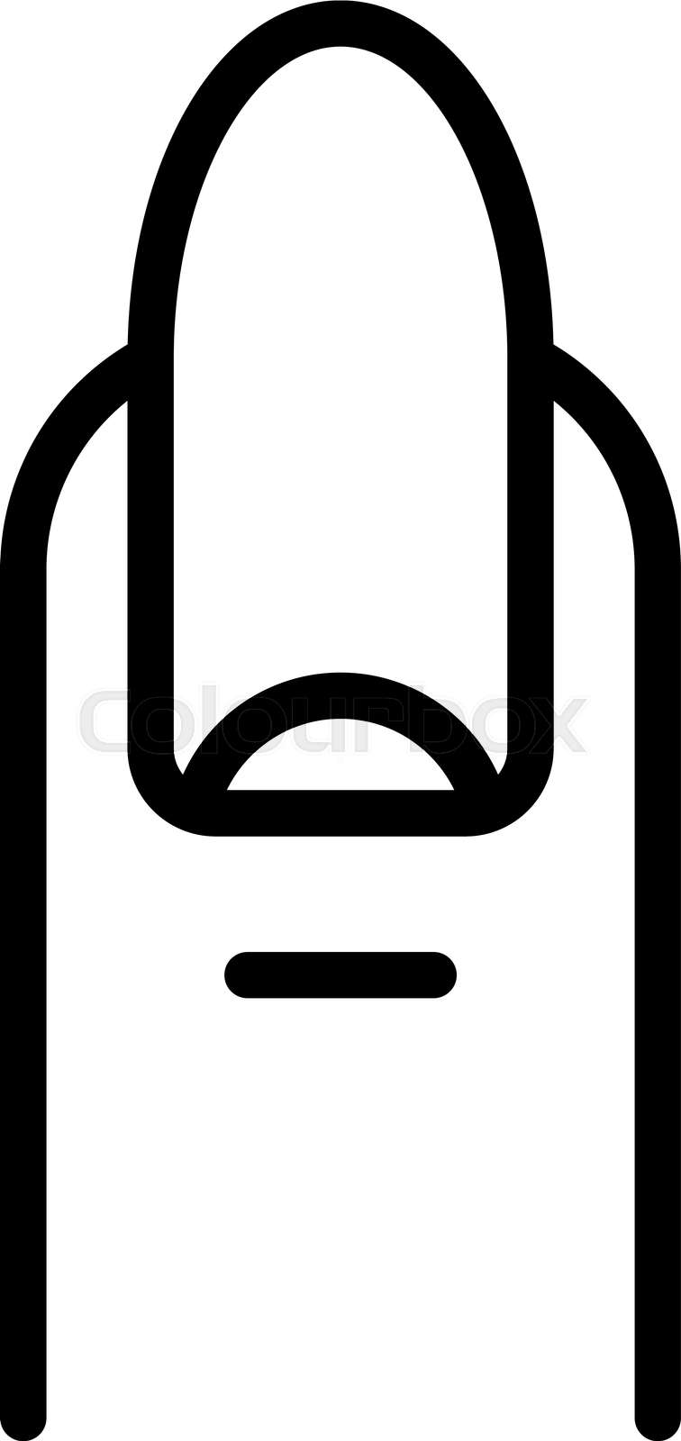 Cute Finger Nail Icon Outline Style Stock Vector Colourbox