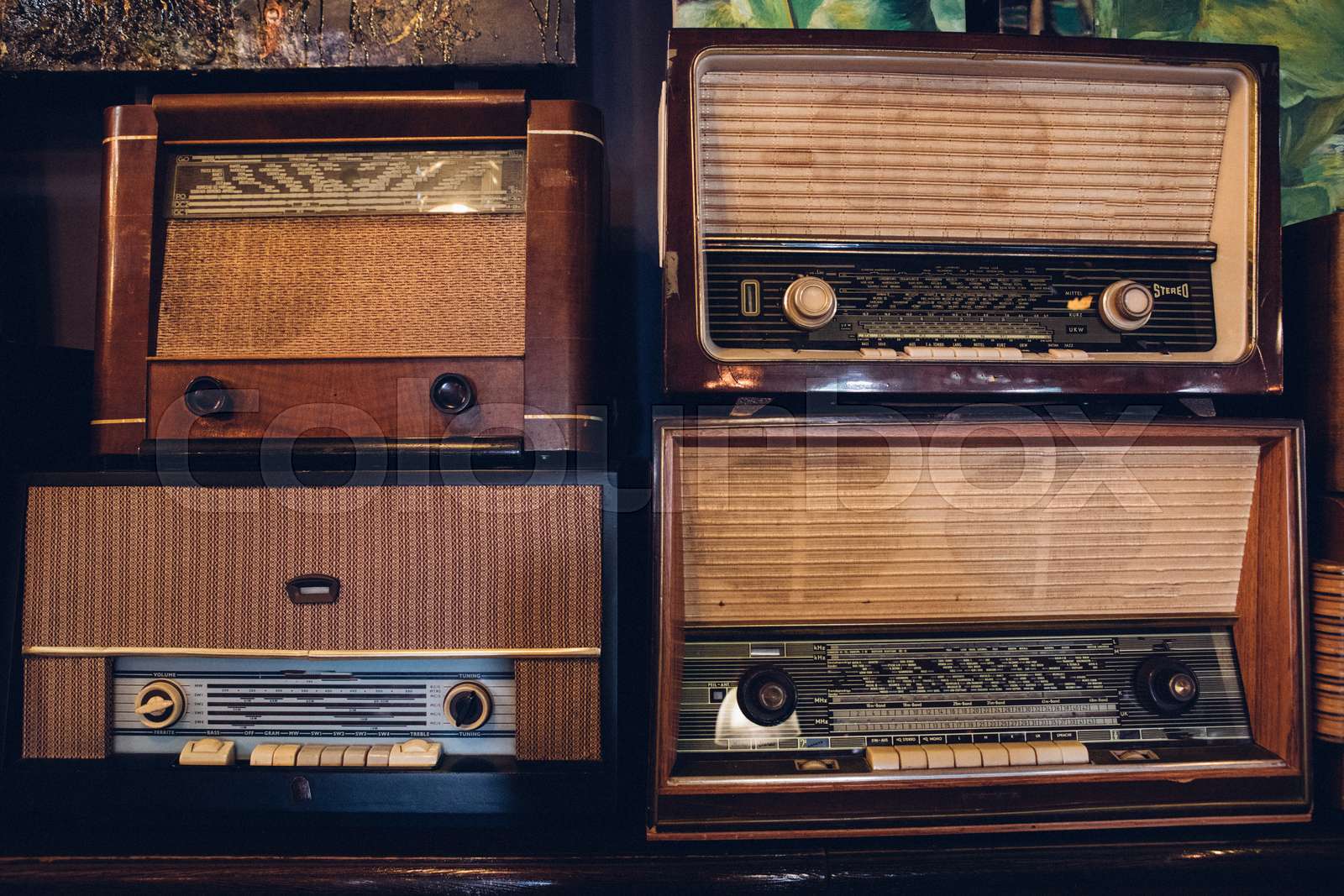 Vintage Radio Stock image Colourbox