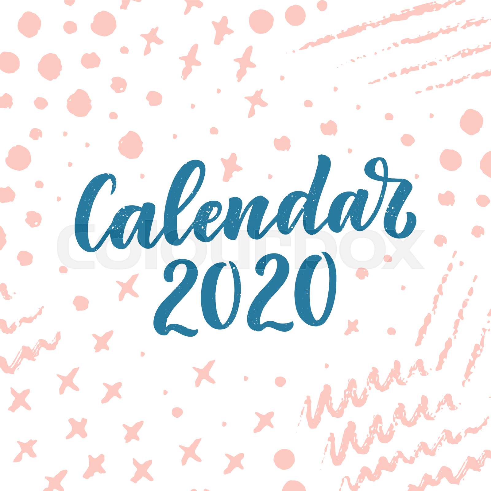 Vector illustration of calendar cover. For print notebooks, daily ...