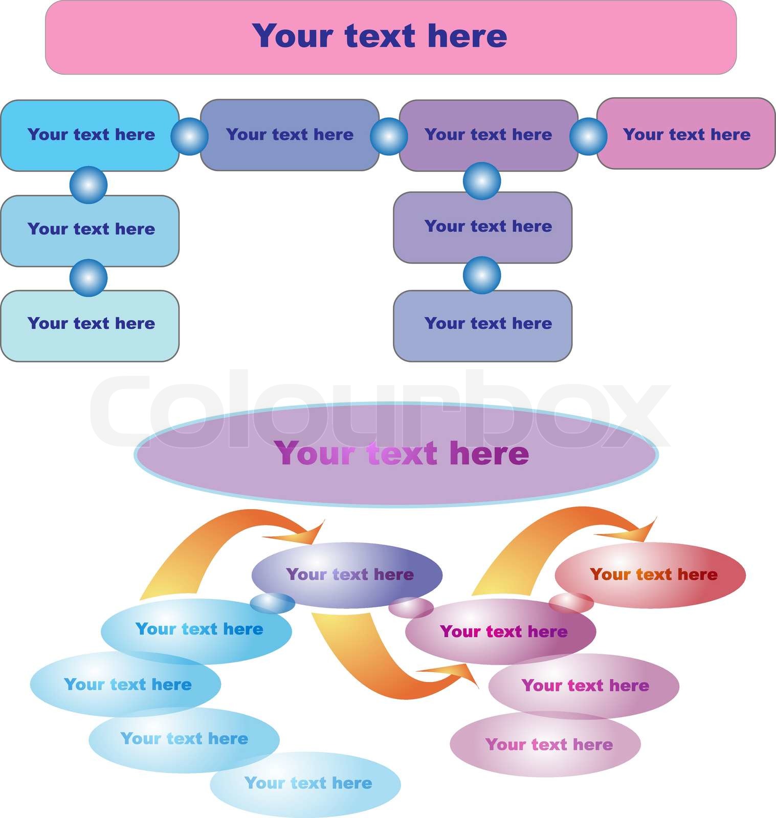 Work-flow Illustration, Isolated on White Background. Vector Clip-art