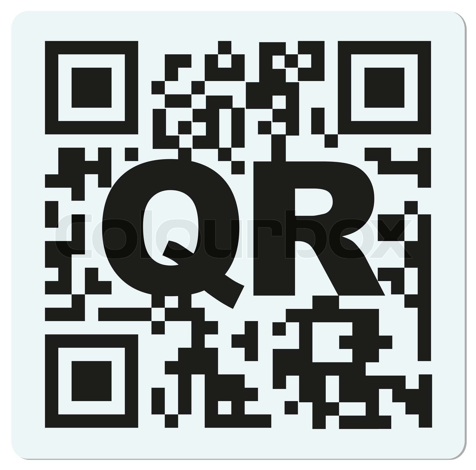 Beispiel qr-Code mit Brief qr PSD | Stock Bild | Colourbox