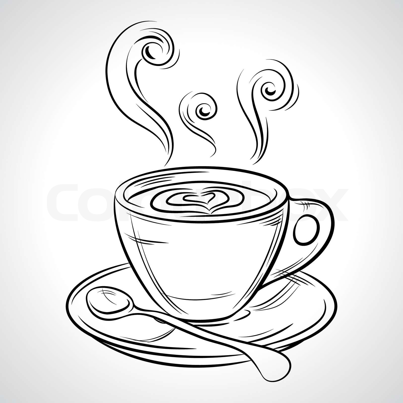 Cup mug of hot drink coffee, tea etc Stock vector Colourbox