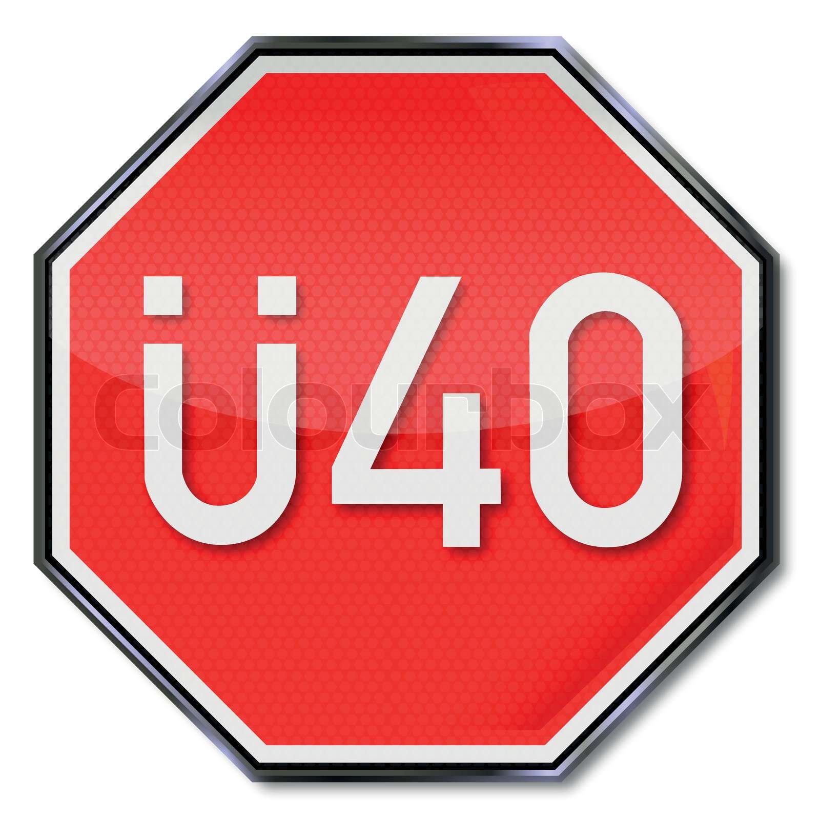 Schild Ü40 | Stock-Vektor | Colourbox