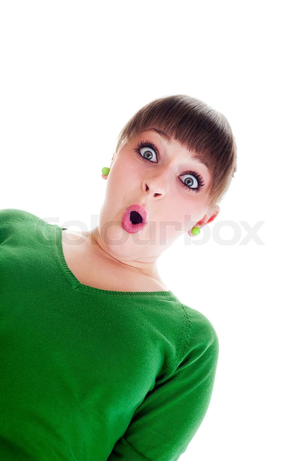 amazed young woman | Stock image | Colourbox