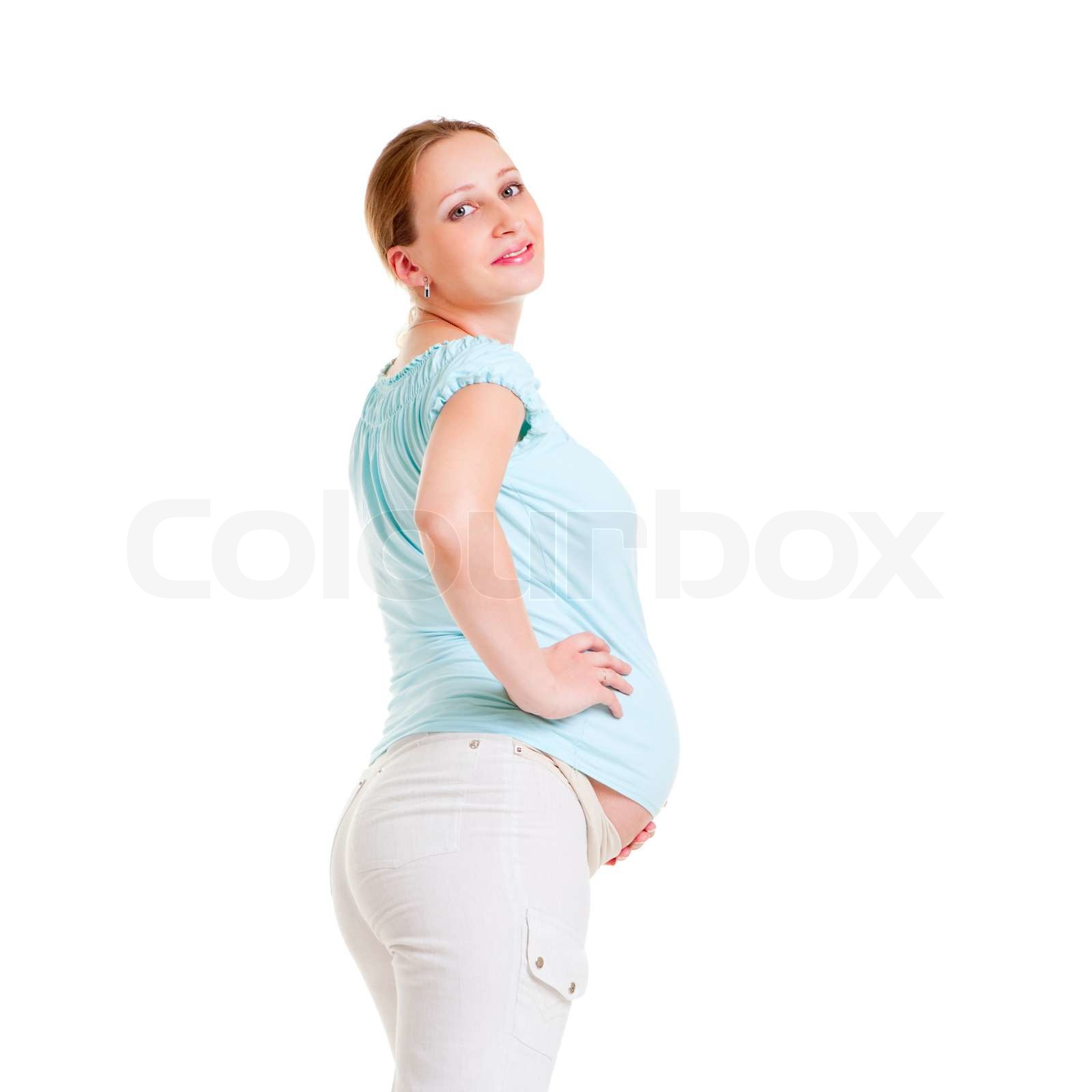 gravid, dame, fødsel | Stock foto | Colourbox