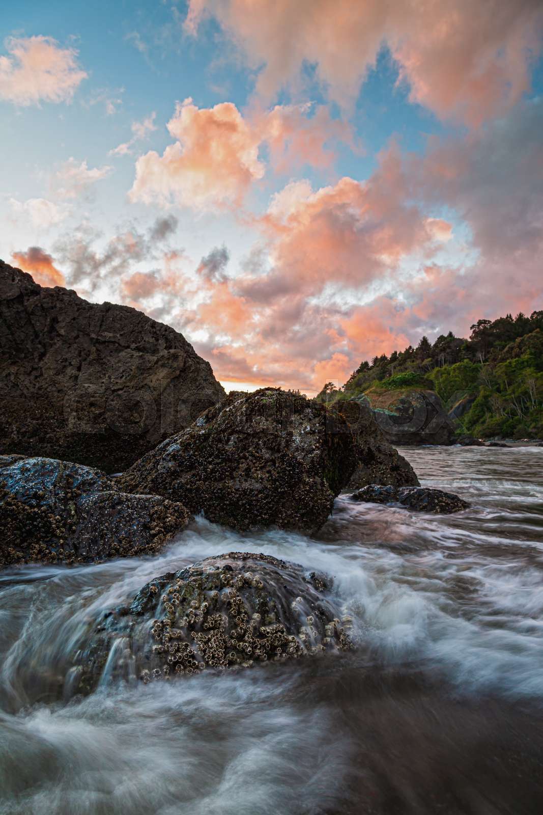 Sunset at a Rocky Pacific Northwest Beach | Stock image | Colourbox