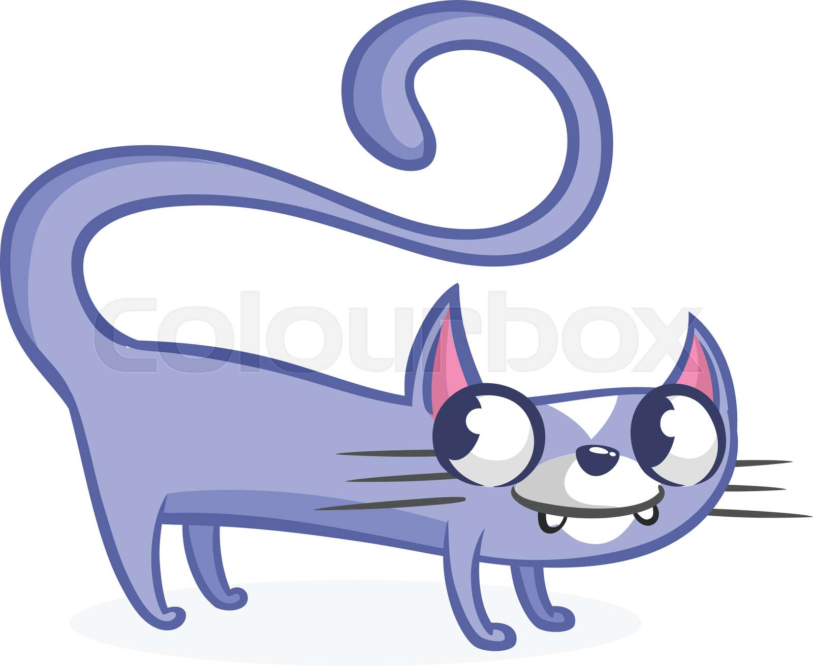 Cartoon funny tabby cat. Vector illustration | Stock vector | Colourbox