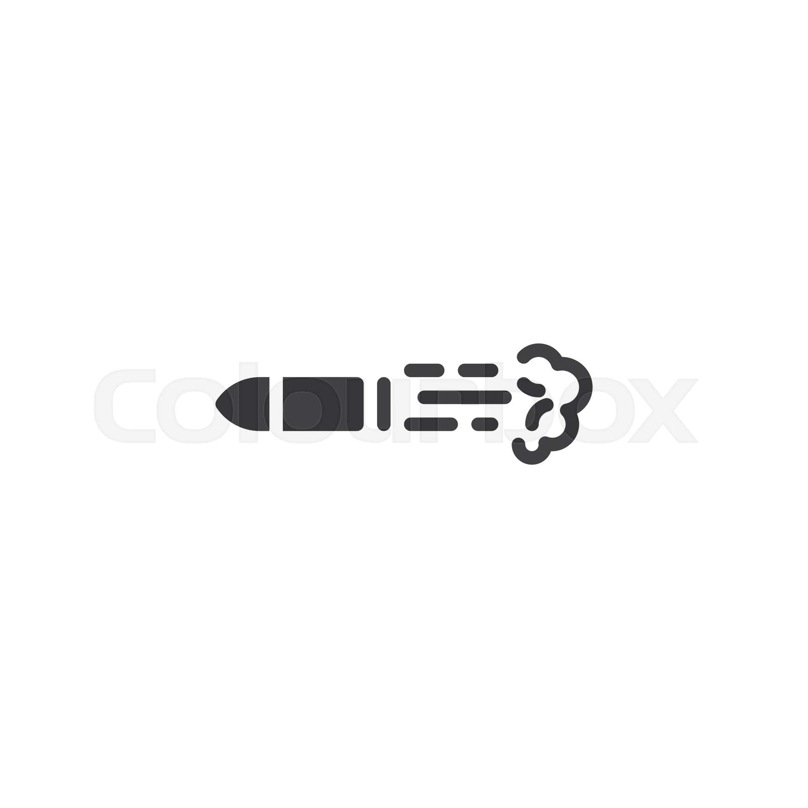 flying bullet vector