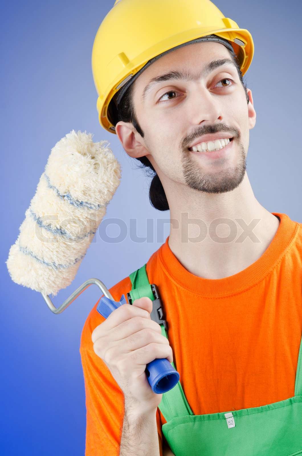 Painter In The Studio Shooting Stock Image Colourbox