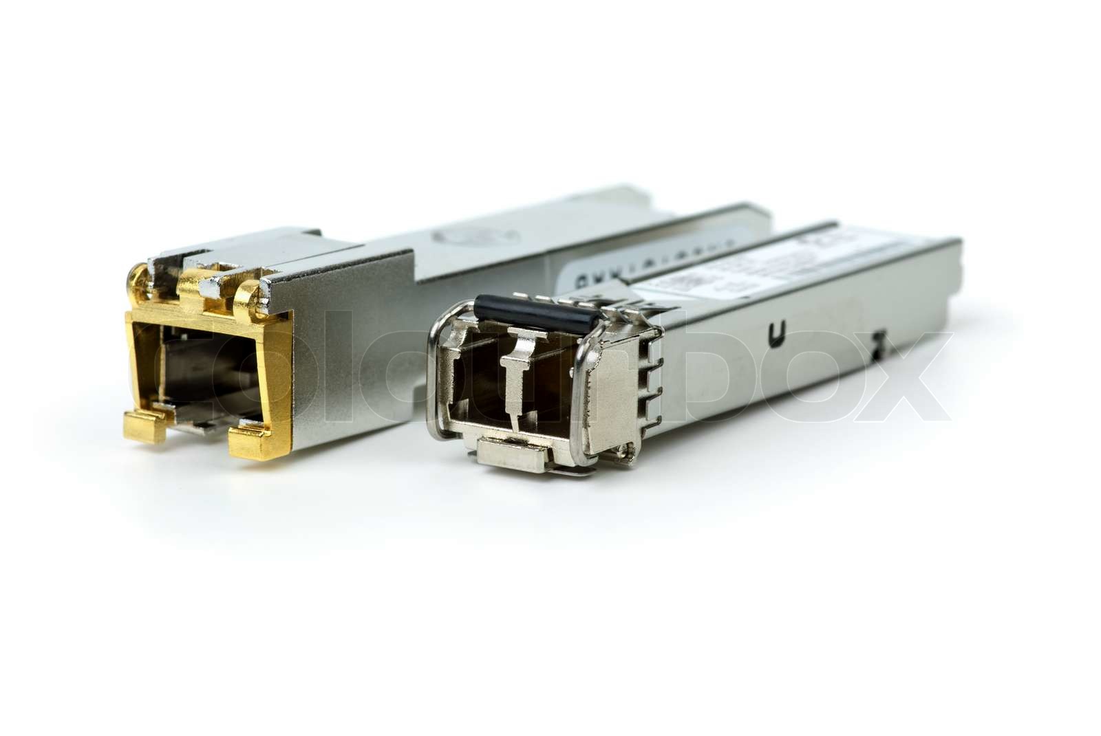Gigabit SFP modules for network switch | Stock image | Colourbox